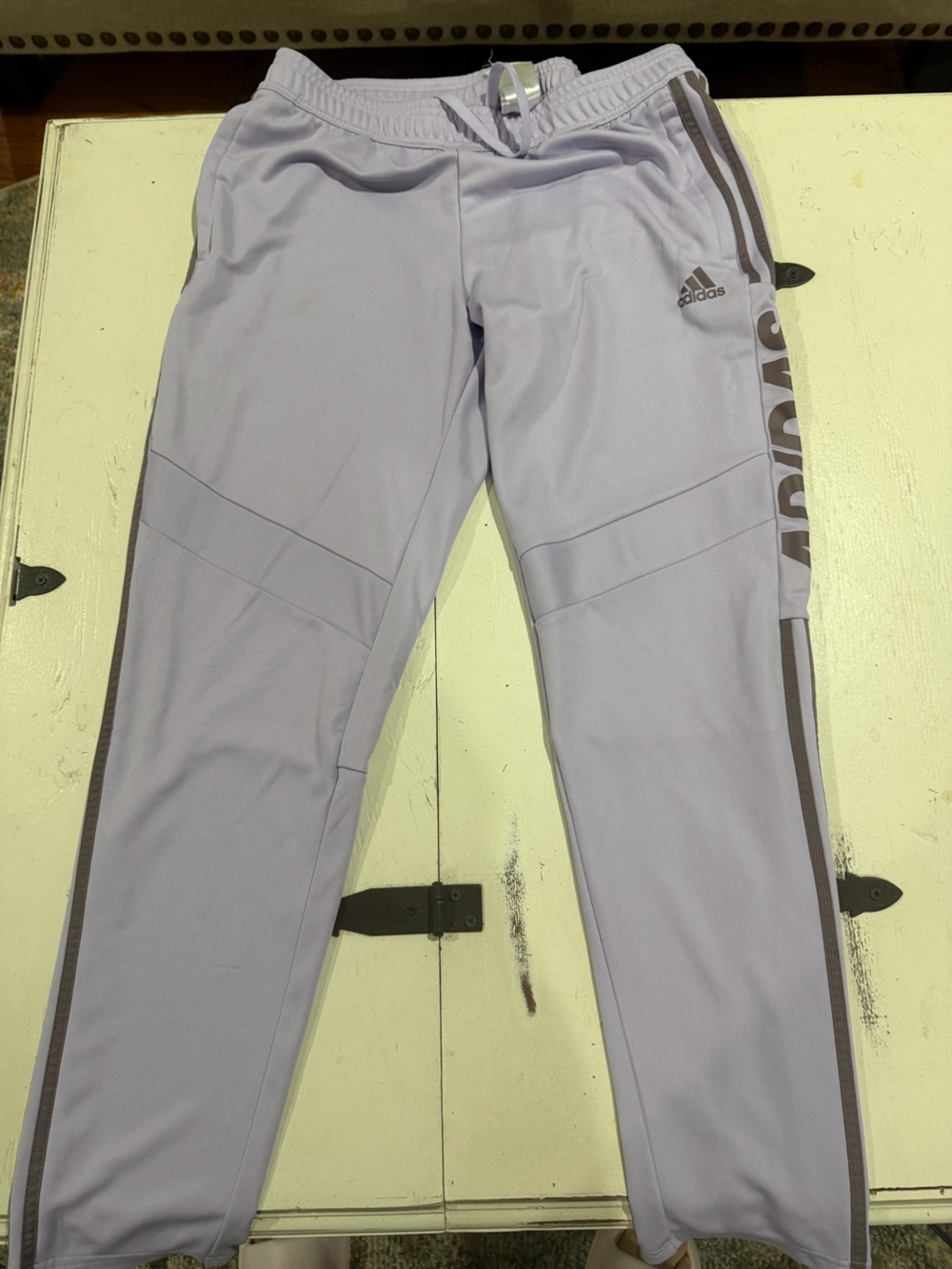 adidas Lavender Women’s Aero ready Joggers with Side Branding
